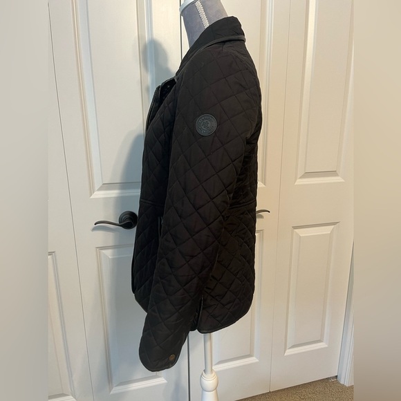 Lauren Ralph Lauren Diamond-Quilted Black Jacket Coat Size SM - Picture 5 of 13